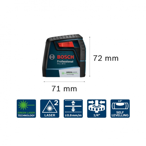 BOSCH GLL 30 G Professional. Green Line Laser. up to 10M.