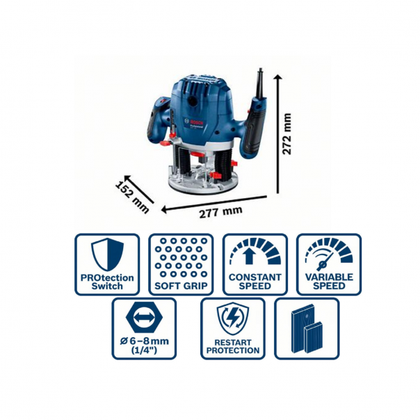 BOSCH GOF 130 Professional Industrial Router. 1300W.