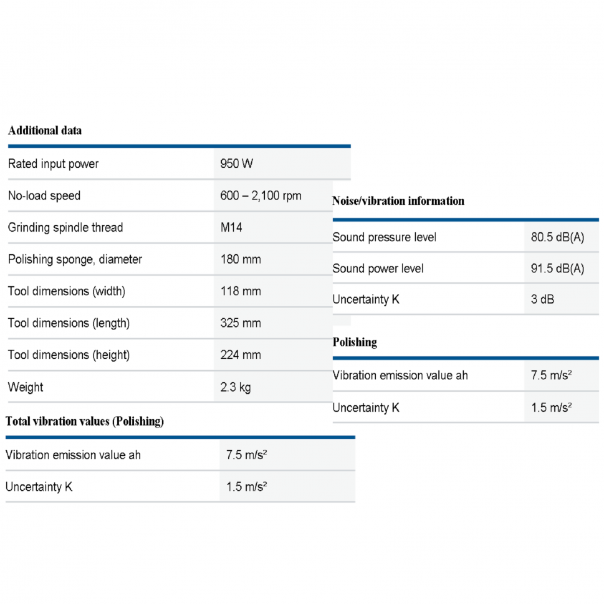 BOSCH GPO 950 Professional Vertical Car Polisher. 950W power. Light weight. Smooth polishing process.