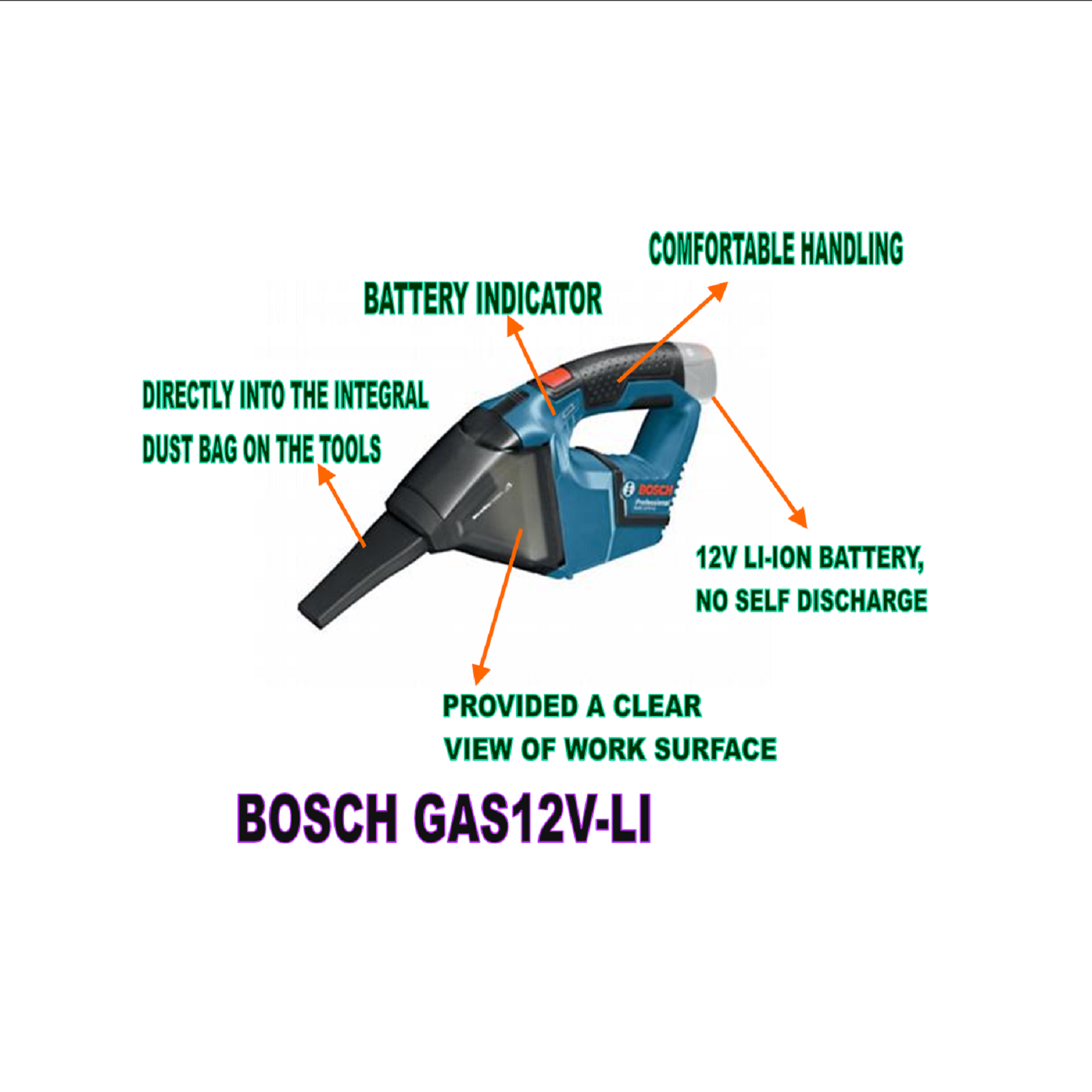 Buy Buy BOSCH GAS12V Li Cordless Vacuum Cleaner Online Hammer