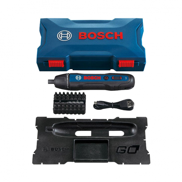 BOSCH GO 2 Smart Cordless Screwdriver Kit. micro-USB cable & 33pcs Screw Bits set.