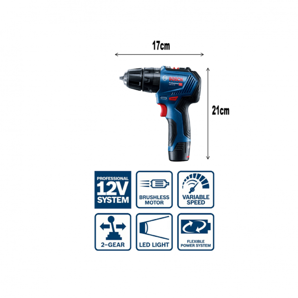 BOSCH GSB 12V-30 Professional. Cordless Impact Drill/Driver.