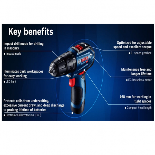 BOSCH GSB 12V-30 Professional. Cordless Impact Drill/Driver.