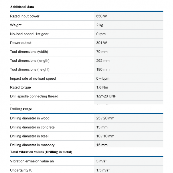 BOSCH GSB 13RE Heavy Duty Impact Drill 650W