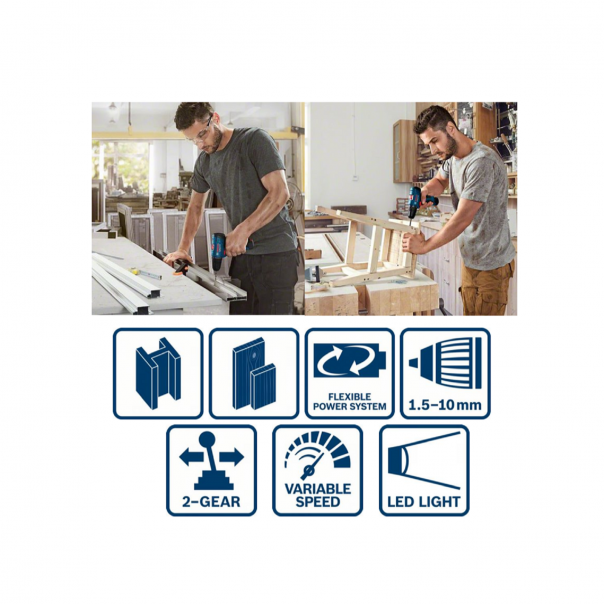 BOSCH GSR 120-Li Professional. Cordless Drill/Driver. 12V.