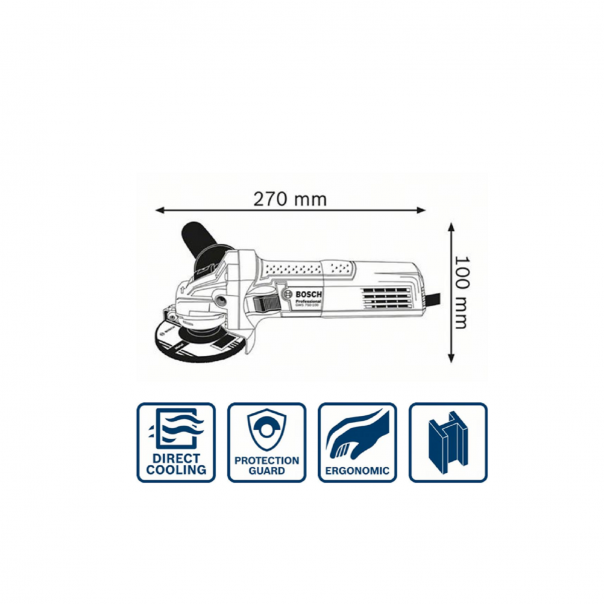 BOSCH GWS 750-100 Professional. Angle Grinder. 4" (100mm). 750W.
