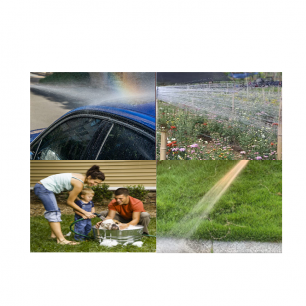 Green Garden Water Hose 15mtr or 20mtr. Comes with adjustable hose gun.