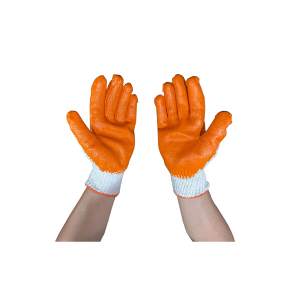 PROSAFE Gardening Glove. (2pairs) DIY Glove. Orange Palm Glove. Rubberized grip.