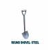 Round Shovel with Steel Handle
