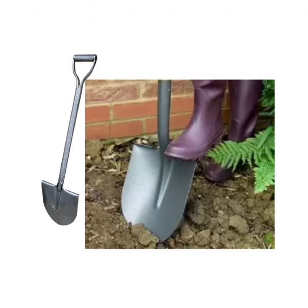Round Shovel with Steel Handle