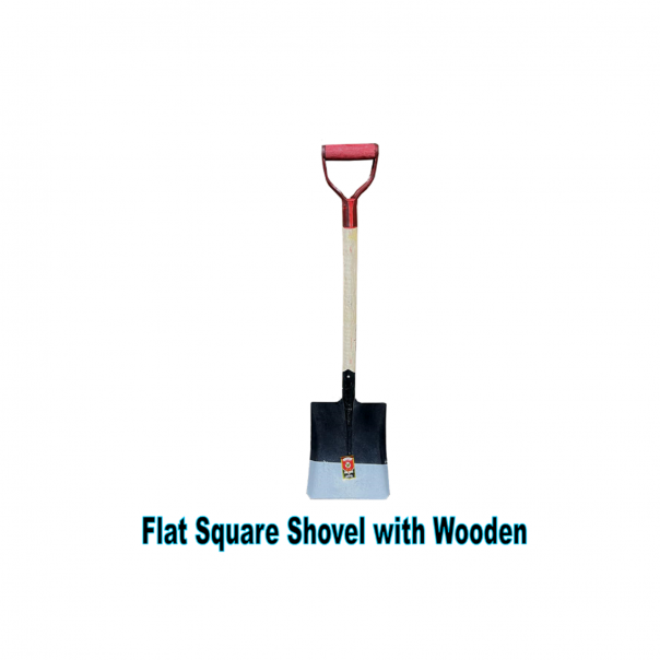 Flat Square Shovel with Wooden Handle. 41".