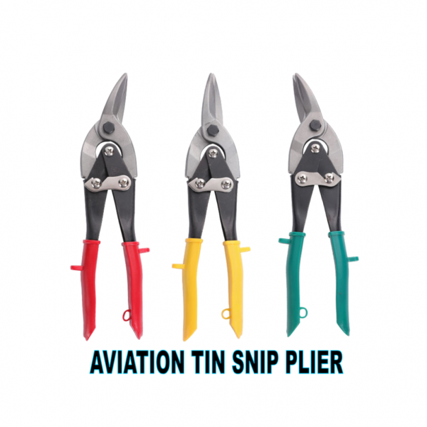 Aviation Tin Snip Plier. 10". Straight Cut. Left Cut. Right Cut.