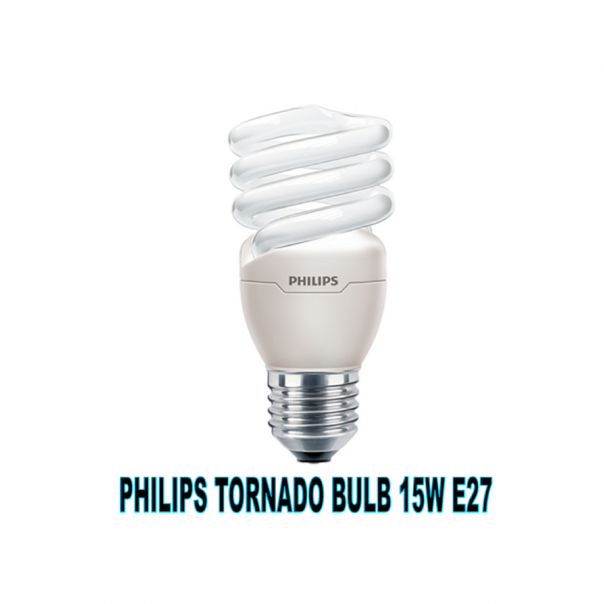 PHILIPS Tornado Bulb. 15W. E27. Day Light.
