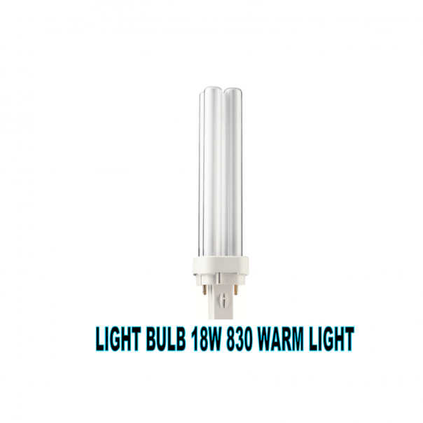 PHILIPS Light Bulb. 18W. 830 Warm White. 2 pin.
