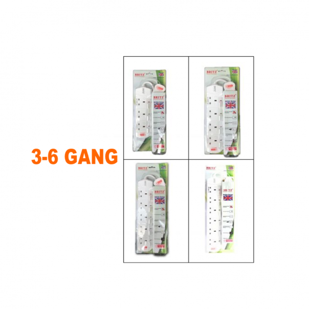 Extension Socket. 3 Gang. 3mtr length. Safety Mark.