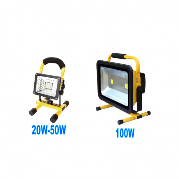 LED Rechargeable Flood Light. 100W. Portable.