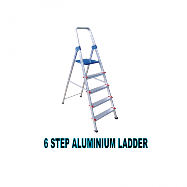 6 Step Household Ladder. 150kg Load. Light Weight.