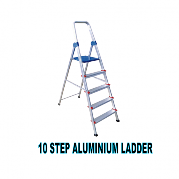 10 Step Household Ladder. 150kg Load. Light Weight.