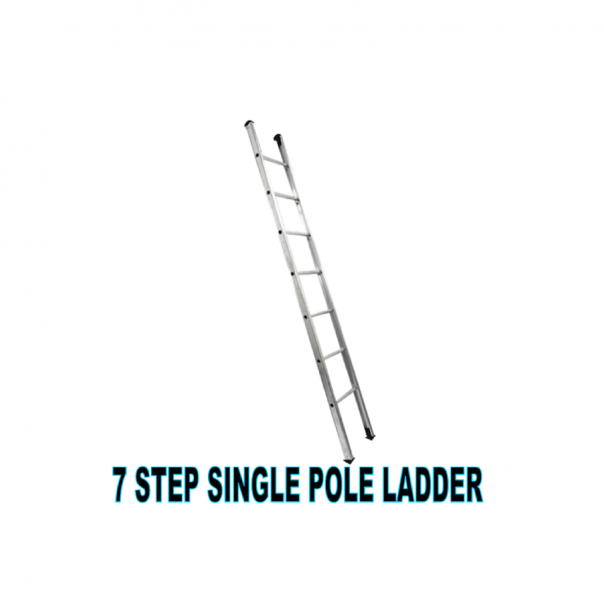 Single Pole Ladder. Aluminium. 7 Step. 8ft / 2.4mtr.