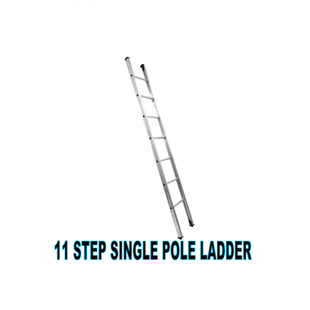 Single Pole Ladder. Aluminium. 11 Step. 12ft / 3.6mtr.