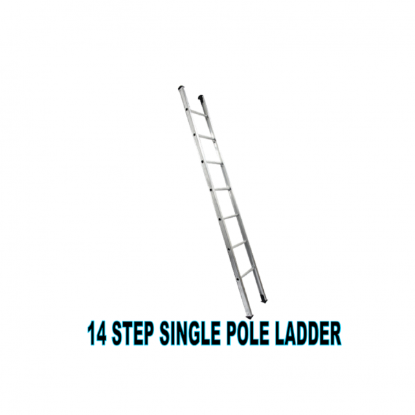 Single Pole Ladder. Aluminium. 14 Step. 15ft / 4.5mtr.