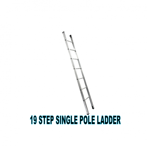 Single Pole Ladder. Aluminium. 19 Step. 20ft / 6mtr.