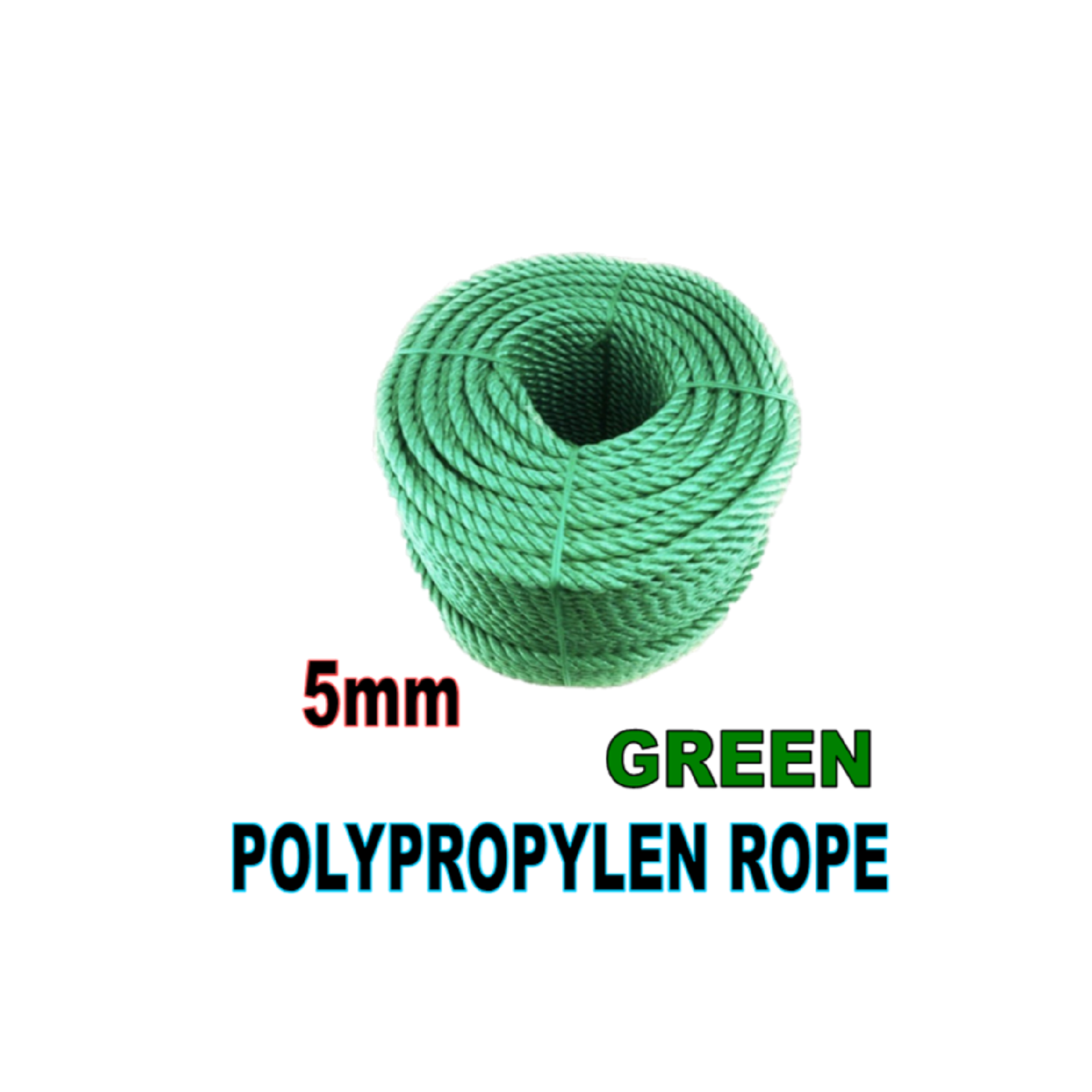 Buy Polyethylene Rope (PE Rope) 5mm. Green. All Purpose Utility Rope.