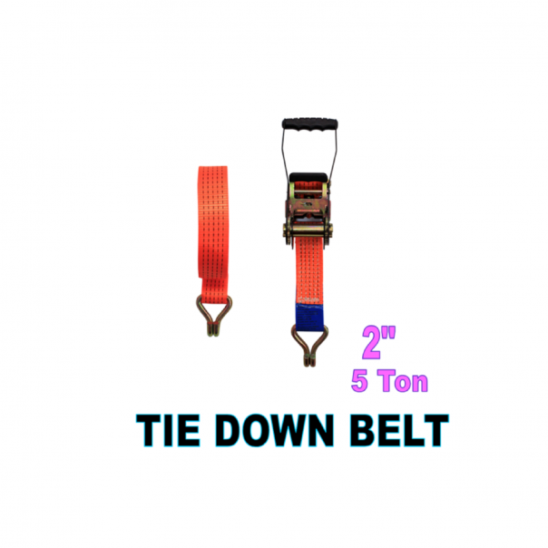 KAWASAKI Ratchet Tie Down Belt. 2" width (50mm). 5ton load capacity. Lashing Strap. Tensioning.
