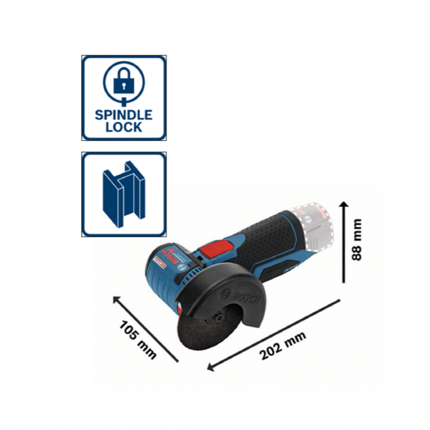 BOSCH GWS 12V-76 Professional. Cordless Angle Grinder. Bare Unit.