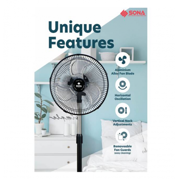 SONA Power Stand Fan. 10". SSO 6510.