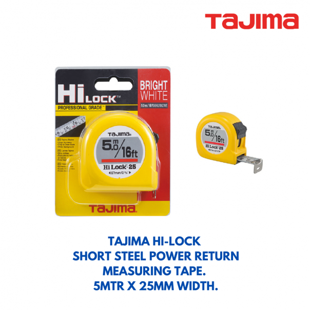 TAJIMA Measuring Tape Hi-Lock 5mtr & 7.5mtr.