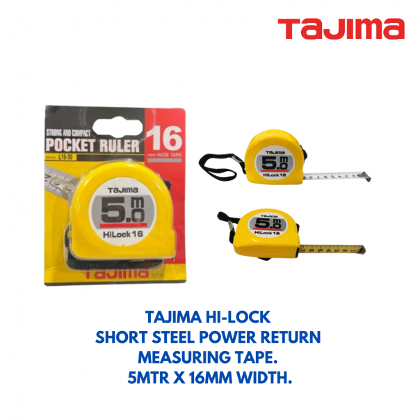 TAJIMA Measuring Tape Hi-Lock 5mtr & 7.5mtr.