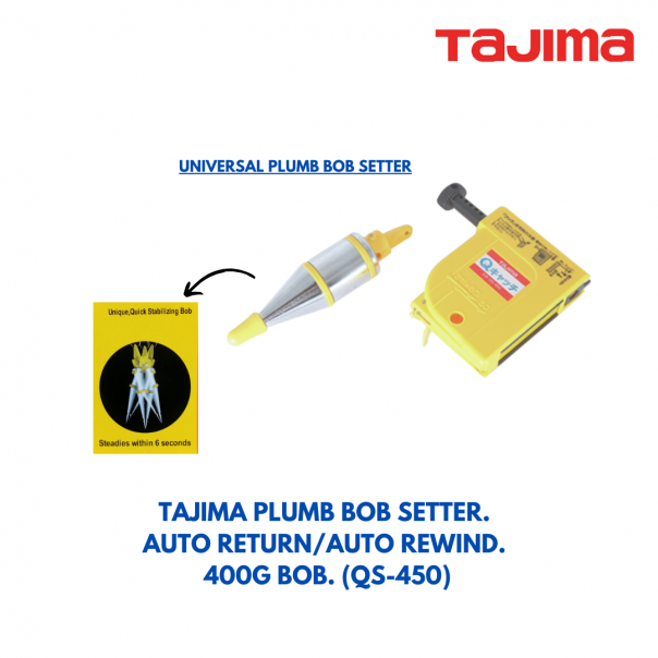 TAJIMA Plumb Bob Setter. Auto return/Auto rewind. 400G bob