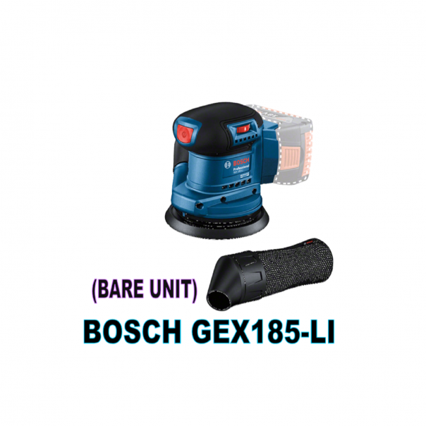 BOSCH GEX 185-LI Professional. Cordless Random Orbit Sander. 5" (125mm).