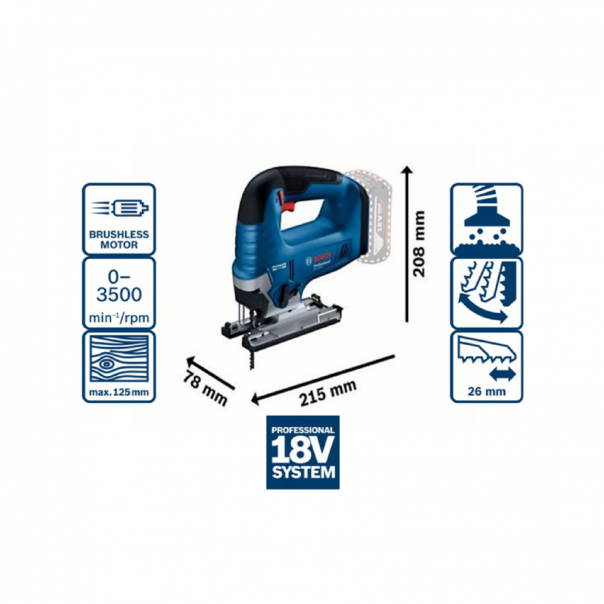 BOSCH GST 185-Li Professional. Cordless Jigsaw.