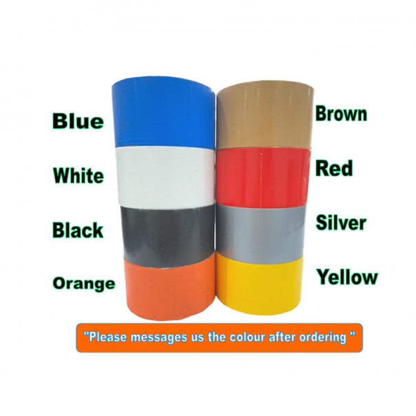 Cloth Tape. Duct Tape. 2" (48mm). 8 Colours. 2rolls Bundle Deal.